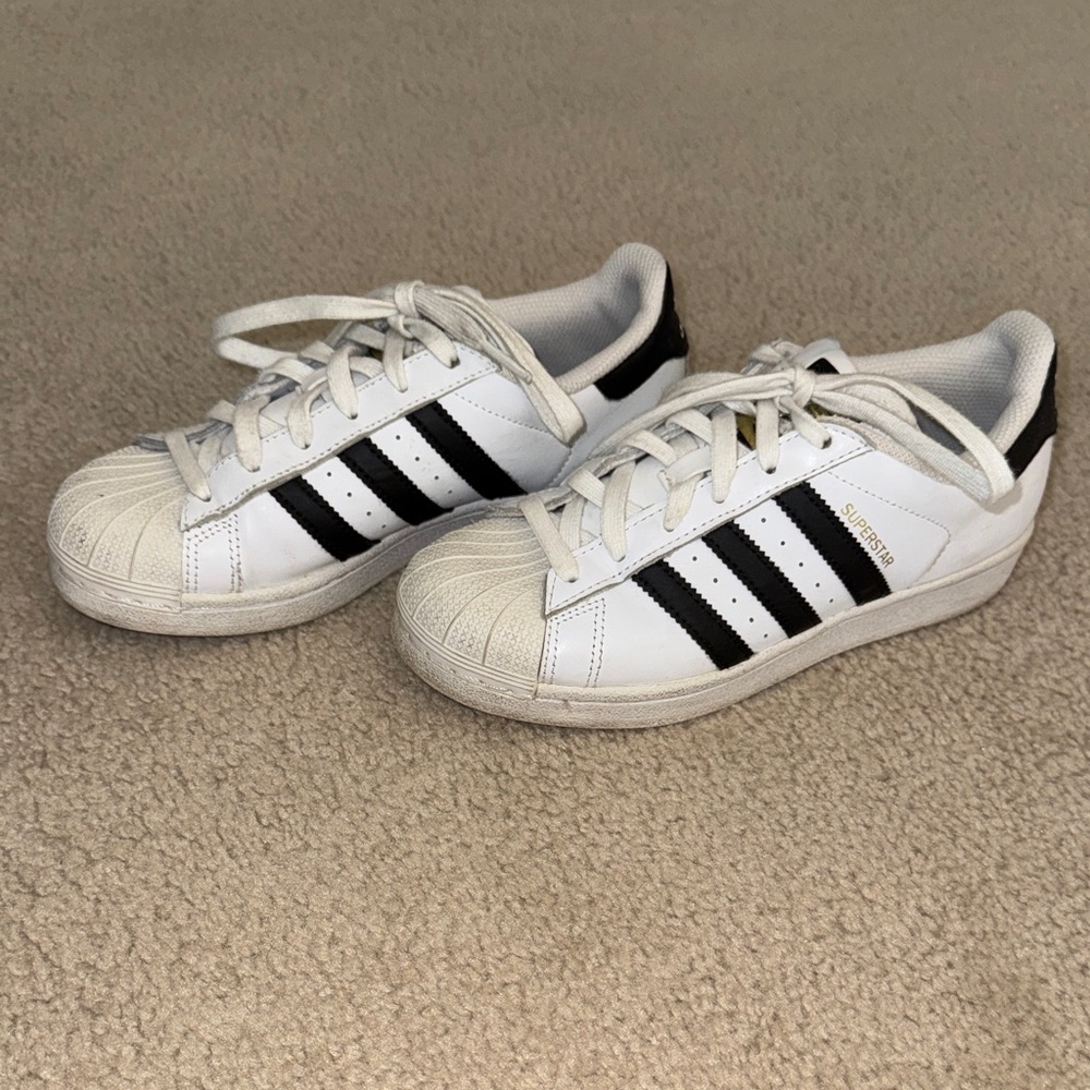 Adidas Women’s Superstar White and Black Sneakers